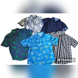 Boys Fun Printed Button Up Shirts